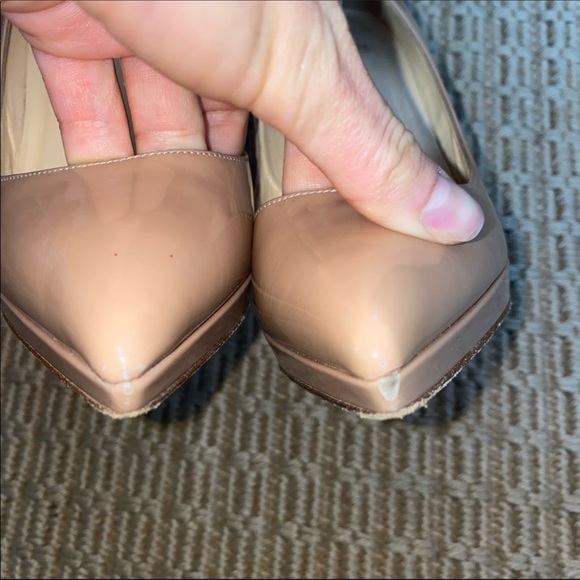 CHRISTIAN LOUBOUTIN || authentic tan patent leather Pigalle heels size 37 USA 7 - Picture 7 of 11
